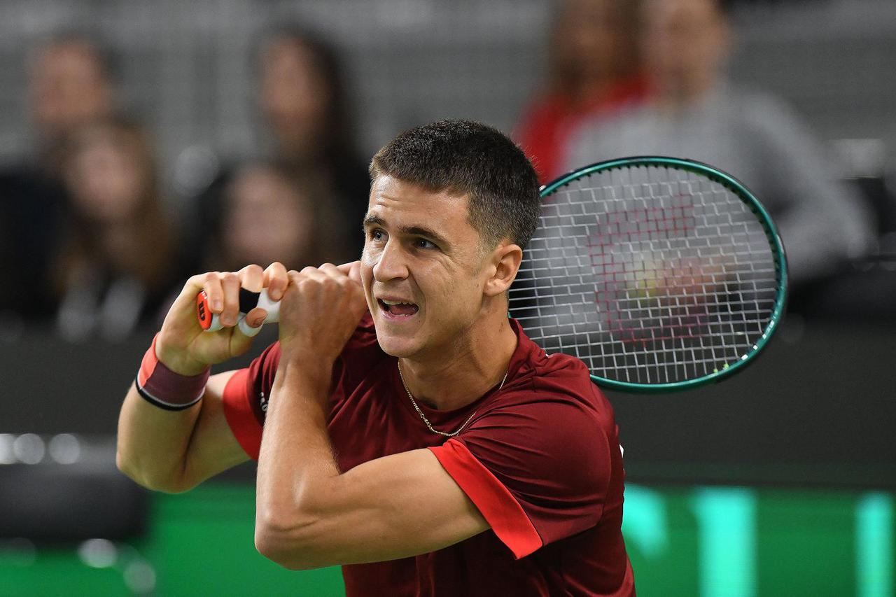 Varaždin: Davis Cup, meč Duje Ajduković - Bergs Zizou