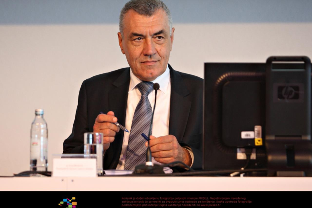 '25.04.2012., Zagreb - Glavna skupstina HT-a odrzana je u kongresnoj dvorani Hypo Expo XXL centra. Ivica Mudrinic. Photo: Davor Puklavec/PIXSELL'