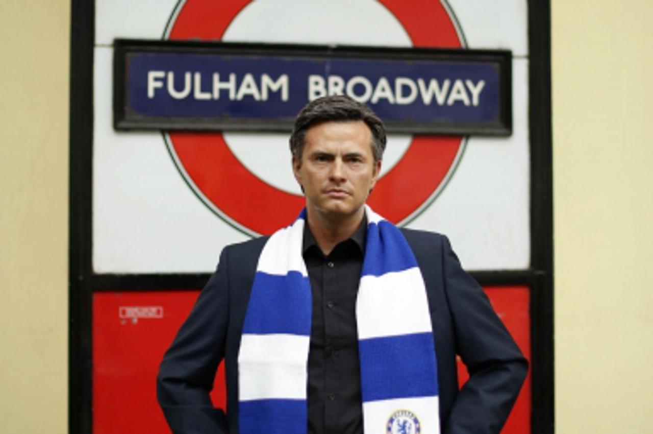 'A wax figure of Jose Mourinho from Madame Tussauds is placed on the platform of Fulham Broadway tube station, in west London.Photo: Press Association/PIXSELL'