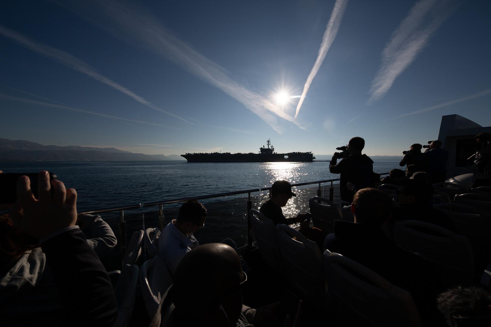 07.11.2022., Split - Obilazak americkog nosaca zrakoplova USS George W. Bush. Photo: Zvonimir Barisin/PIXSELL