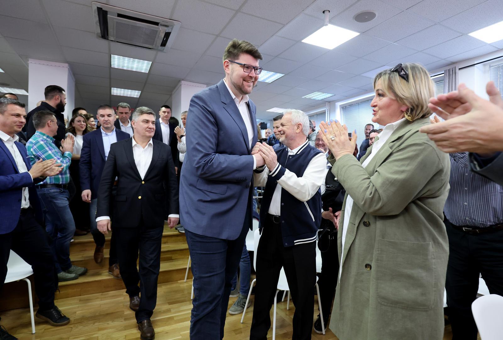 16.03.2024., Zagreb - U sredisnjici SDP-a odrzana je sjednica Glavnog odbora SDP-a na kojoj su se obratili Predja Grbin i predsjednik Zoran Milanovic. Photo: Sanjin Strukic/PIXSELL