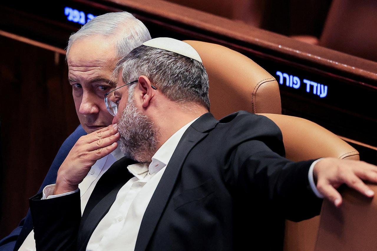 Israeli Prime Minister Benjamin Netanyahu attends a session at the Knesset, Israel's parliament, in Jerusalem