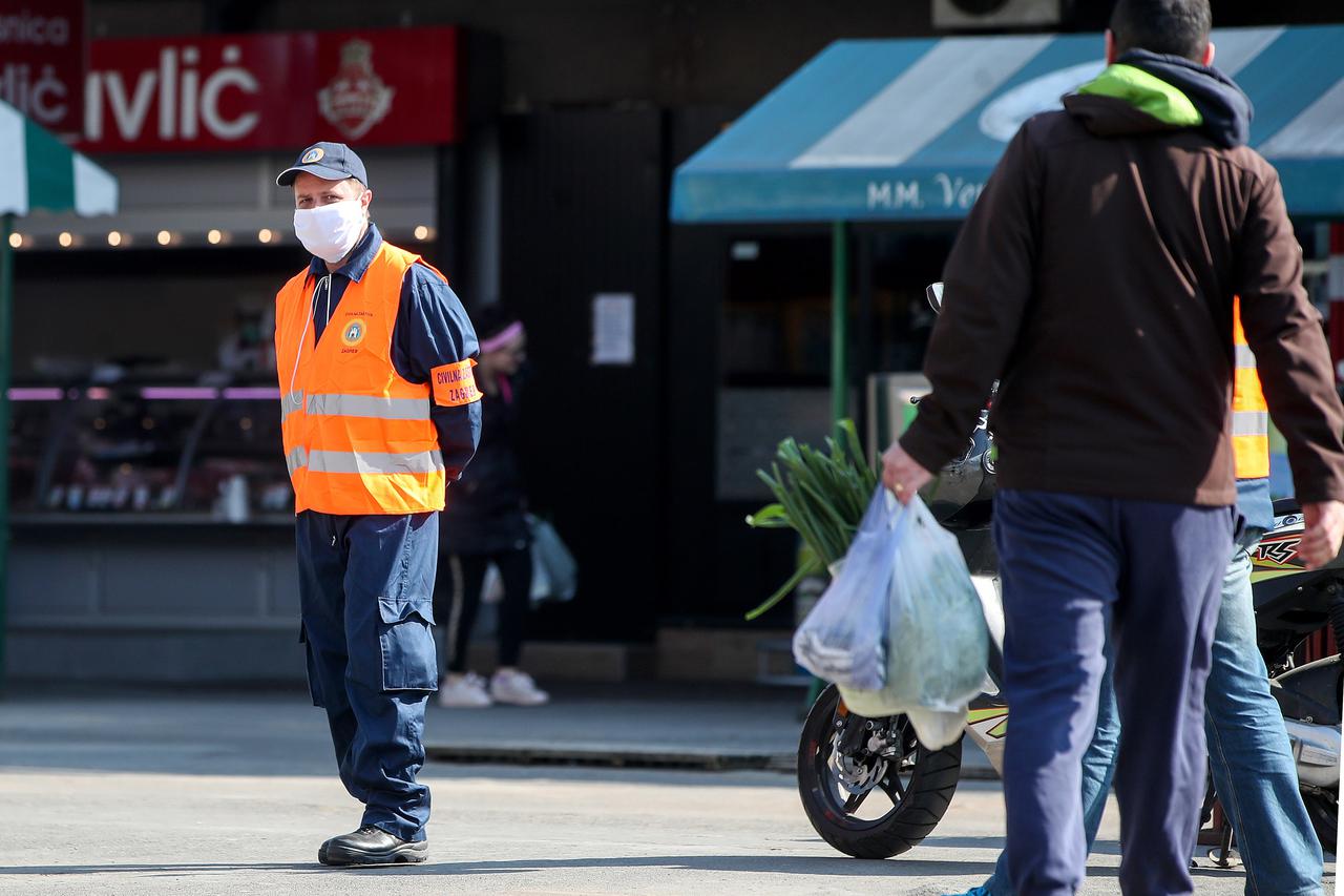 Zagreb: Tržnica Špansko u vrijeme pandemije koronavirusa