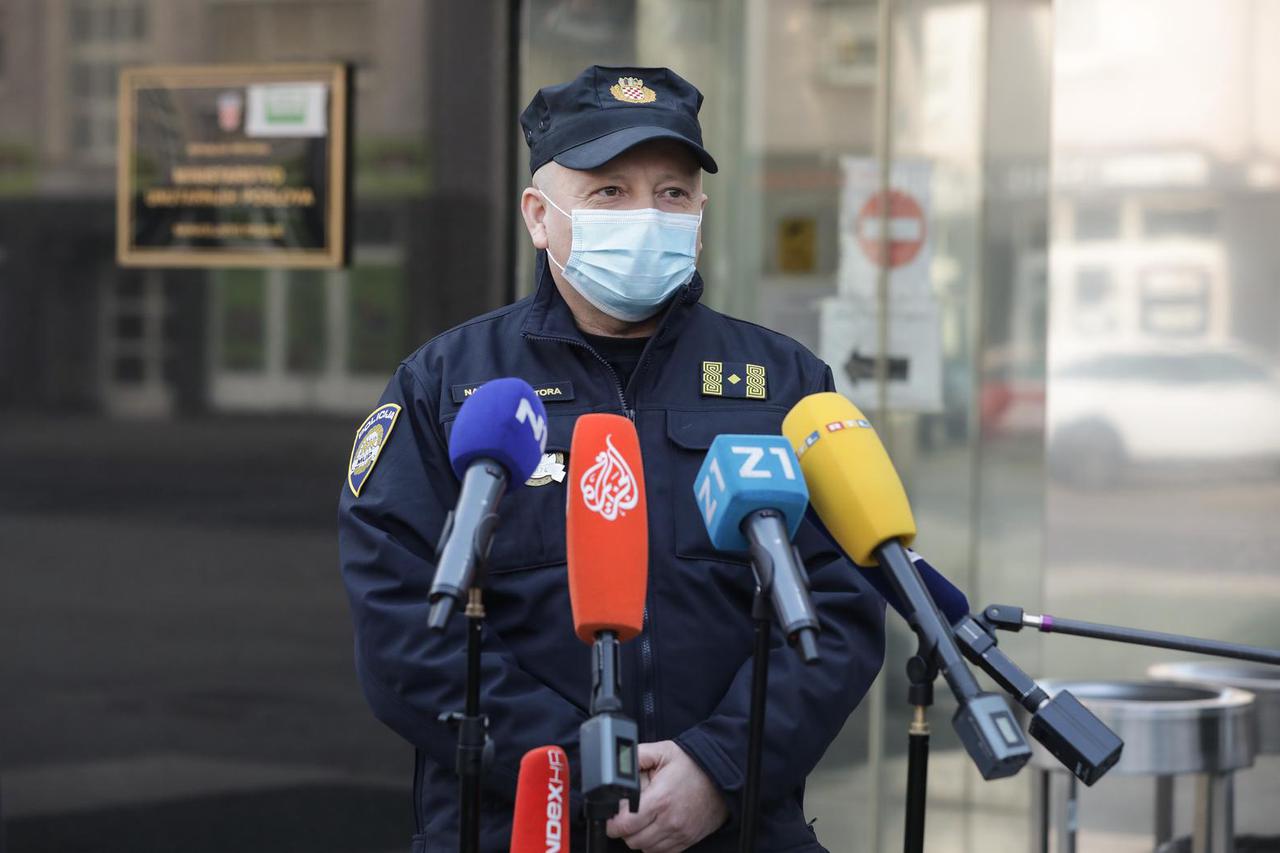 Zagreb: Ispred Ravnateljstva policije održana konferencija za medije 