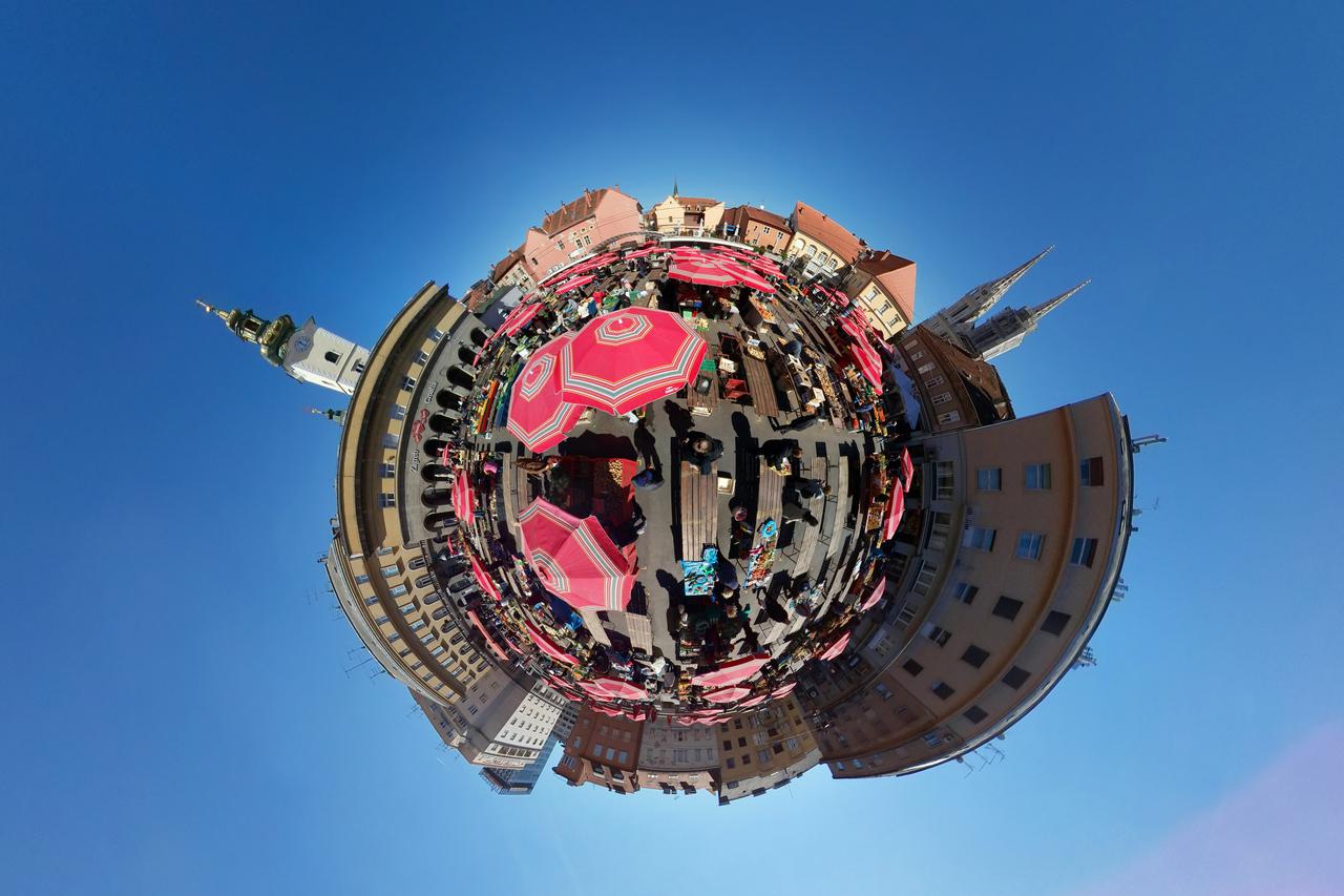 27.03.2017., Zagreb - 360 snimke najprepoznatljivih lokacija grada Zagreba. Trznica Dolac. Photo: Borna Filic/PIXSELL