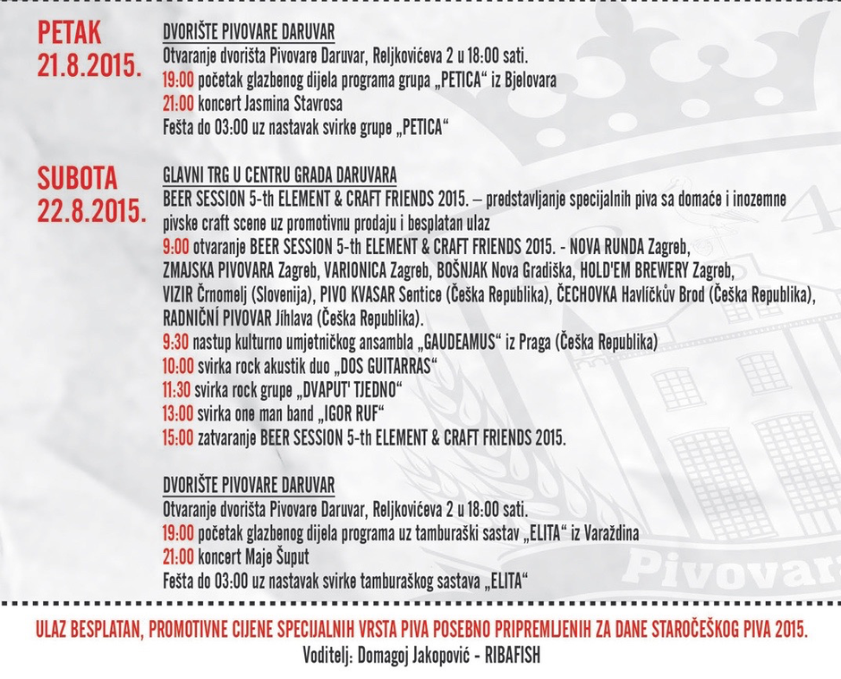 Dani Staročeškog piva 2015.