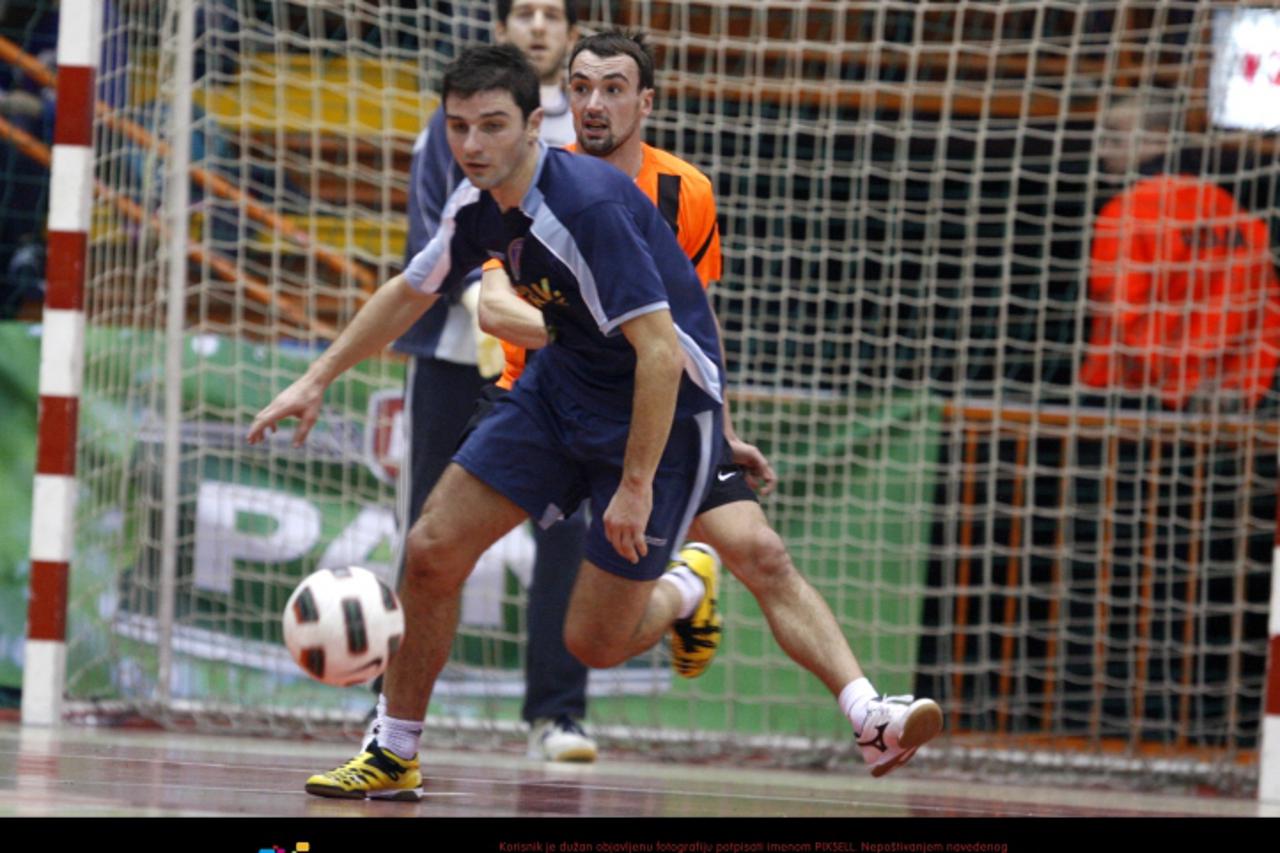 '26.12.2011., Zagreb  - Malonogometni turnir 41. Kutija sibica. Utakmica izmedju Promotionplay i GPV Elkro, Gospic. Photo: Martina Popovcic/PIXSELL'