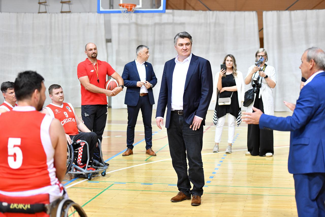 Nedelišće: Milanović posjetio hrvatske košarkaške reprezetativce u kolicima koji se pripremaju za Europsko prvenstvo
