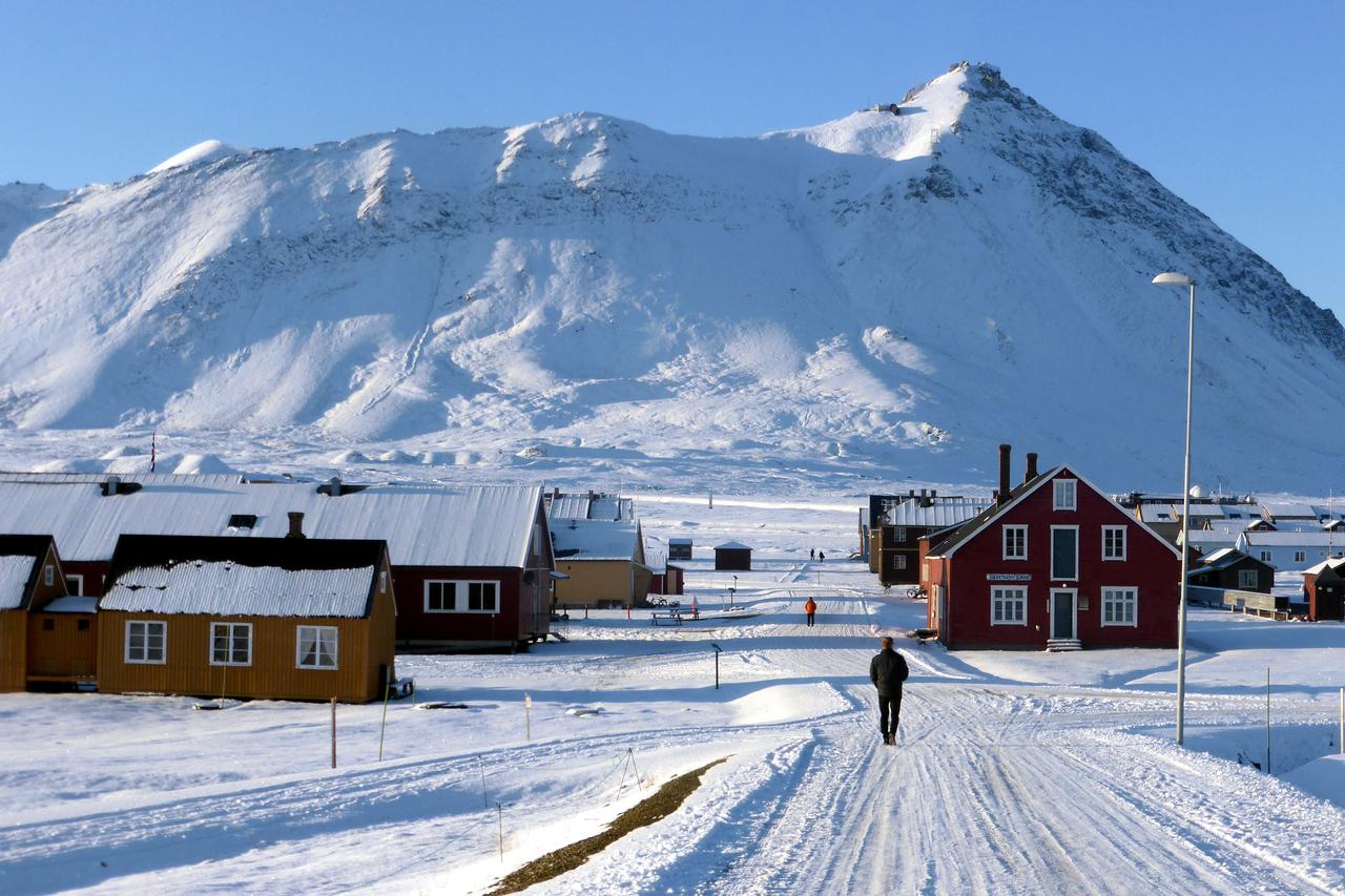 FILE PHOTO: A general view of the NY-Aalesund on the Svalbard archipelago