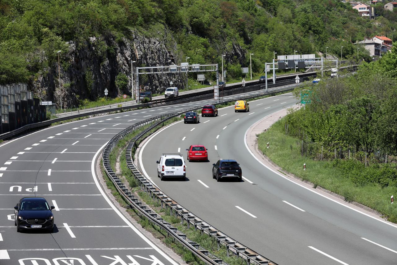 Autocesta A6 Rijeka - Zagreb prije spajanja s autocestom A7