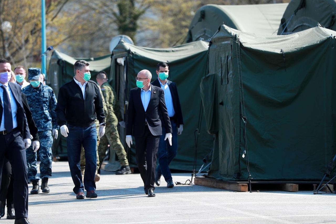 Predsjednik Zoran Milanović obišao je kamp ispred KB Dubrava
