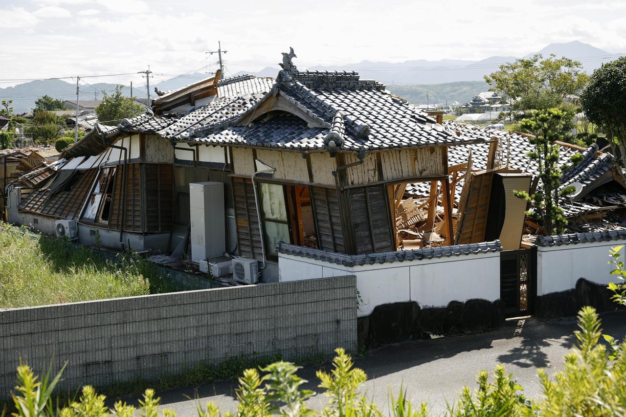 Aftermath of strong earthquake in Kumamoto