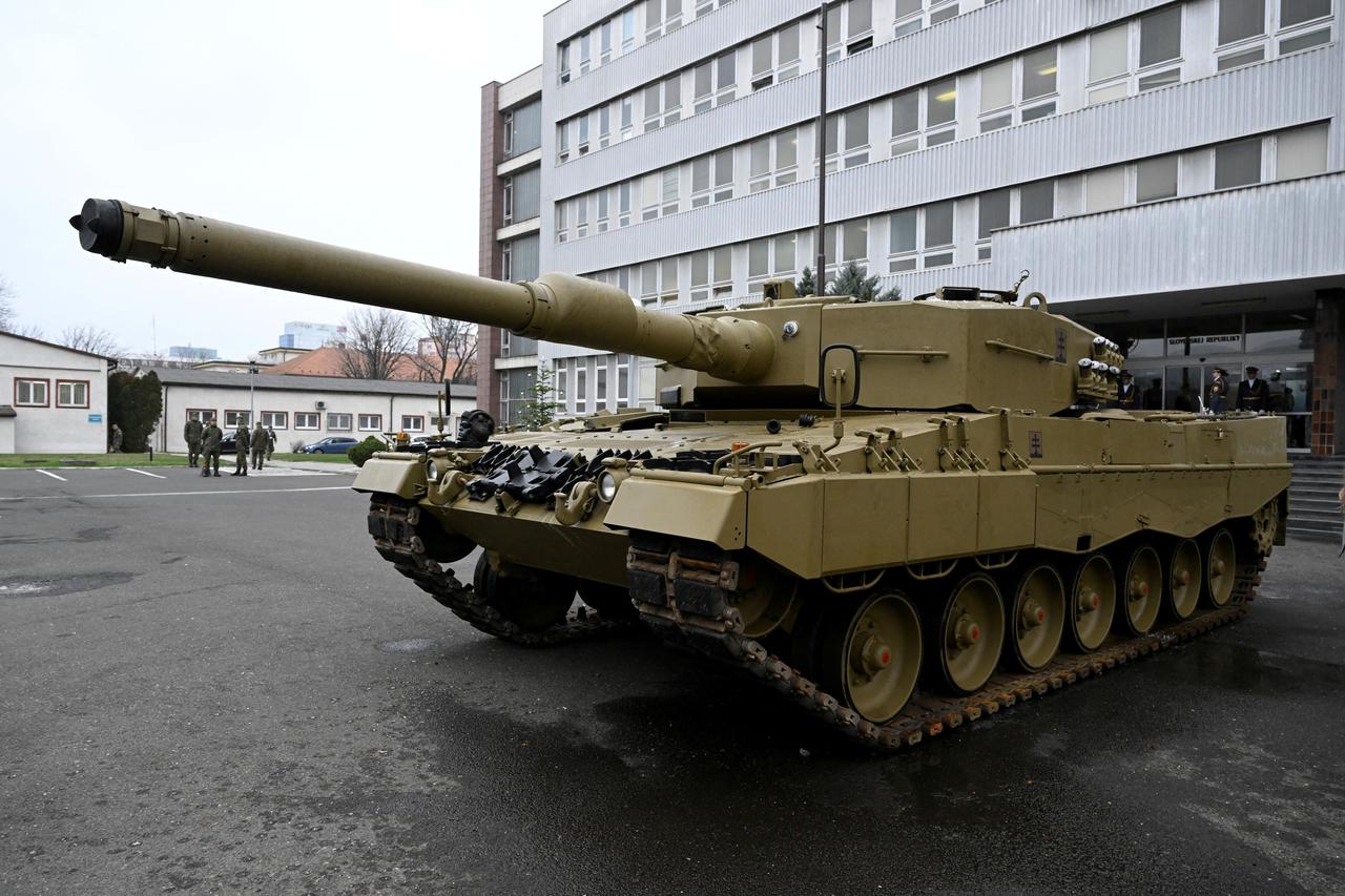 FILE PHOTO: Germany delivers its first Leopard tanks to Slovakia, in Bratislava
