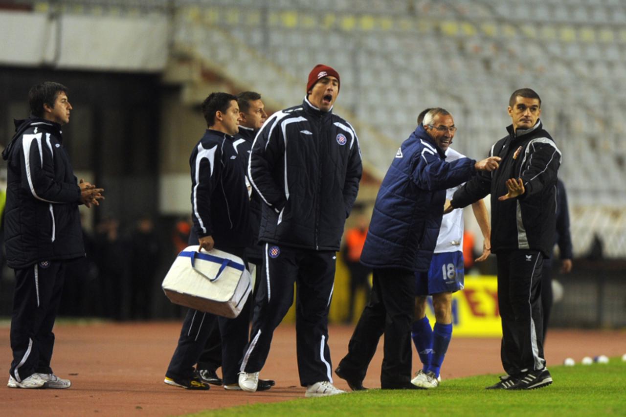 'sport-31.10.2009.,split,hrvatska-hajduk dinamo edoardo reja napao je sudca  Photo:Nino Strmotic/VLM'