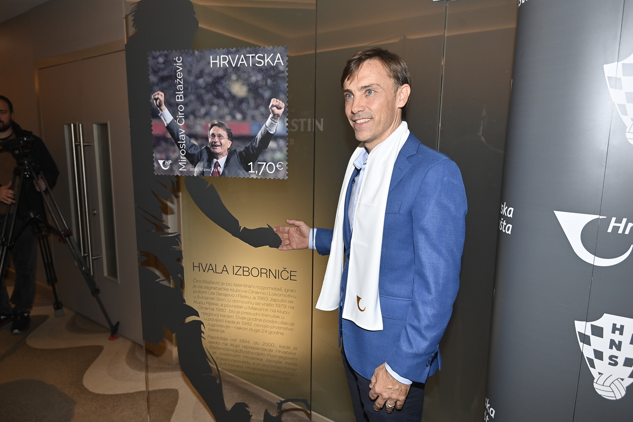 Zagreb: Predstavljanje poštanske marke "Miroslav Ćiro Blažević"