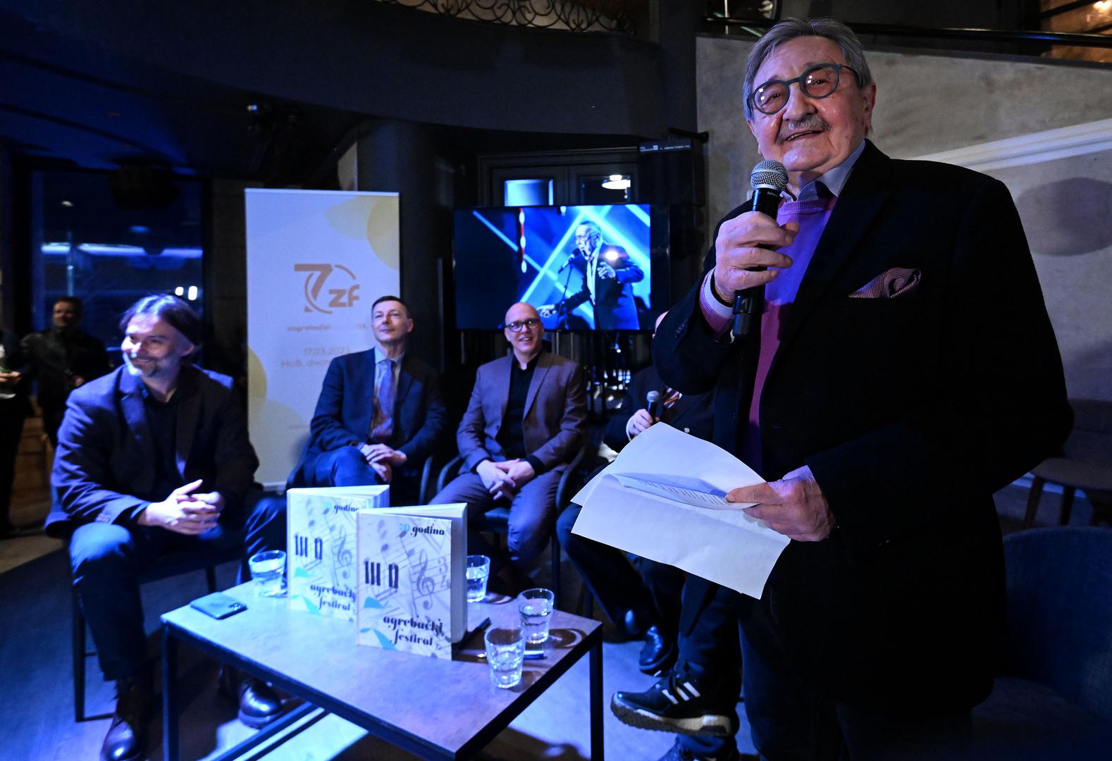 15.03.2023., Zagreb - 70 godina Zagrebackog festivala, promocija monografije i dodjela posebnog priznanja Dragi Diklicu. Vojo Siljak Photo: Marko Lukunic/PIXSELL