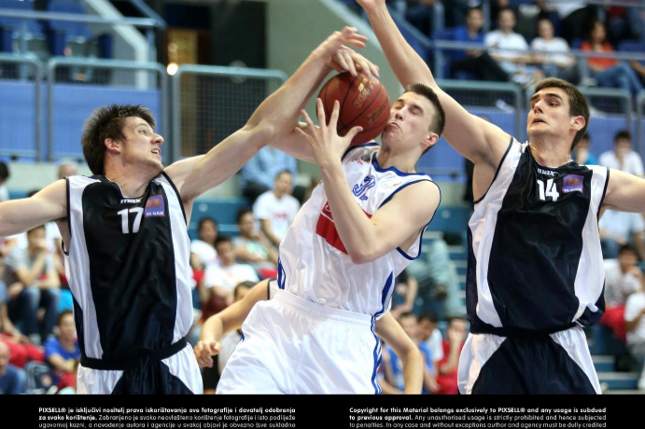 '30.04.2013., Zagreb - U Kosarkaskom centru Drazen Petrovic odigrana je utakmica A-1 Liga za prvaka, 10. kolo, KK Cibona - KK Alkar. Marko Arapovic. Photo: Sanjin Strukic/PIXSELL'