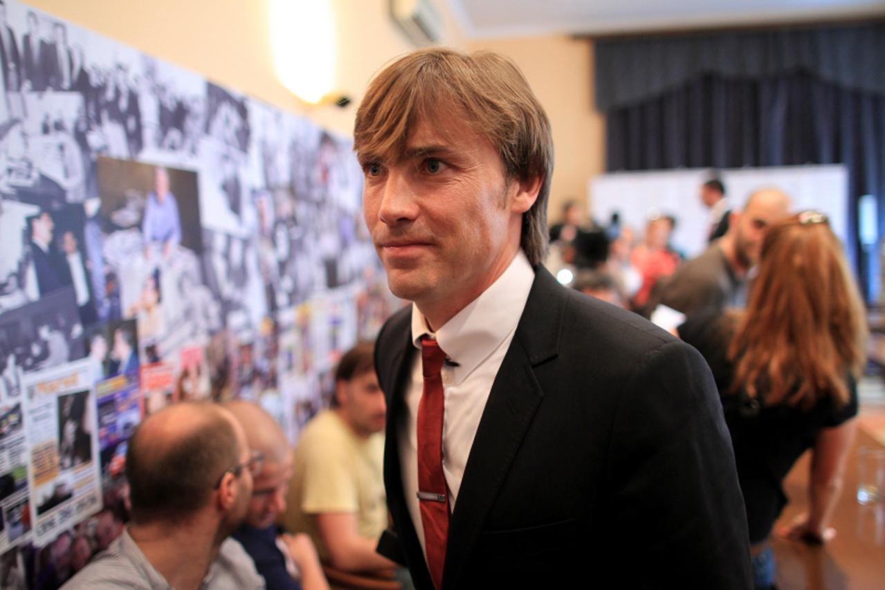 '09.06.2011., Zagreb - U Novinarskom domu odrzana je press konferencija udruge Nogometni sindikat. Na presici je sudjelovao predsjednik udruge Dario Simic i Mario Juric tajnik. Photo Antonio Bronic/PI