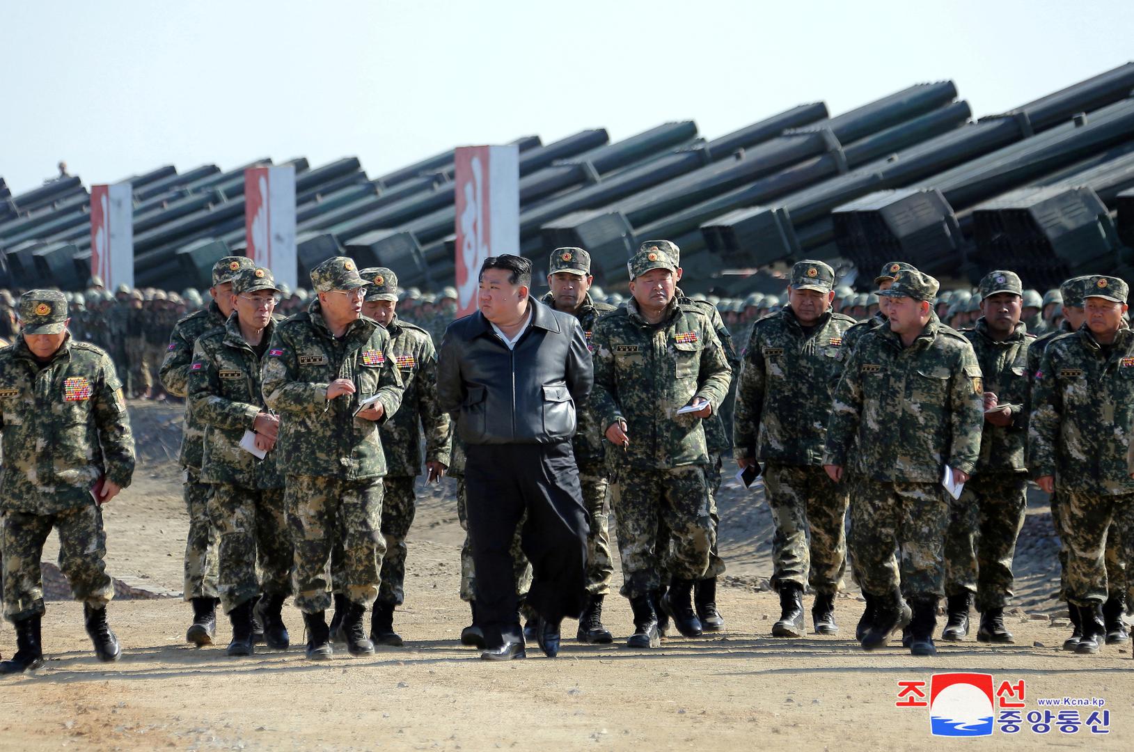 North Korean leader Kim Jong Un guides an artillery firing drill by the Korean People's Army, the country's military force, KCNA news agency reported, in North Korea, March 7, 2024 in this picture released on March 8, 2024, by the Korean Central News Agency.    KCNA via REUTERS    ATTENTION EDITORS - THIS IMAGE WAS PROVIDED BY A THIRD PARTY. REUTERS IS UNABLE TO INDEPENDENTLY VERIFY THIS IMAGE. NO THIRD PARTY SALES. SOUTH KOREA OUT. NO COMMERCIAL OR EDITORIAL SALES IN SOUTH KOREA. Photo: KCNA/REUTERS