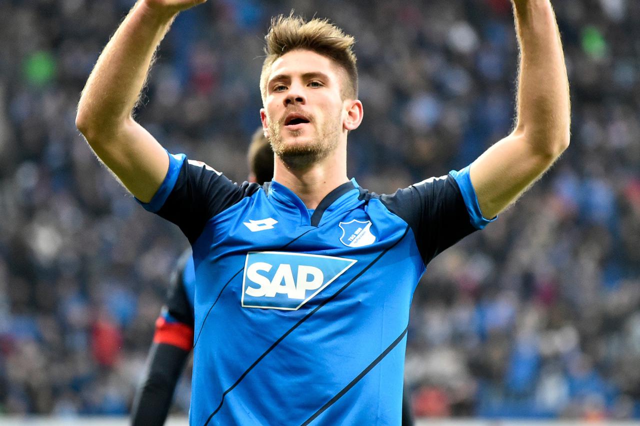 GER, 1. FBL, TSG 1899 Hoffenheim vs SV Darmstadt 98 18.02.2017, Wirsol Rhein Neckar Arena, Sinsheim, GER, 1. FBL, TSG 1899 Hoffenheim vs SV Darmstadt 98, 21. Runde, im Bild TOR zum 1:0 durch Andrej Kramaric TSG 1899 Hoffenheim Torjubel // during the Germa