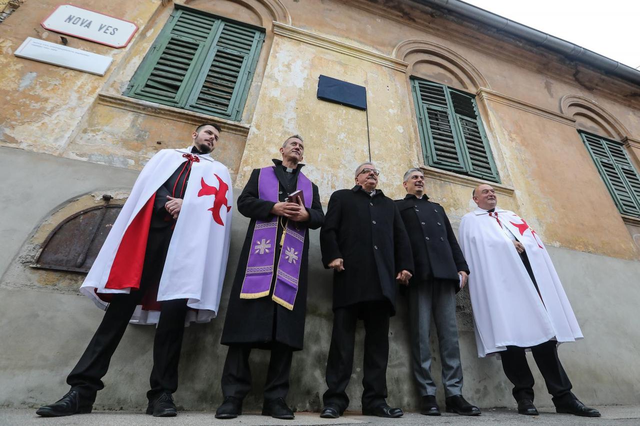 Zagreb: Na Novoj Vesi otkrivena spomen ploča u čast templarskog viteškog reda