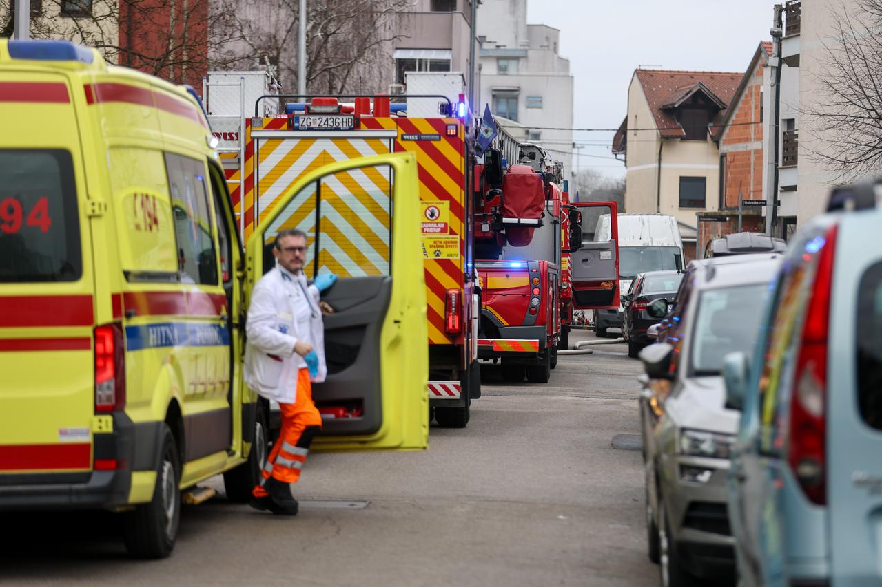 Zagreb: Požar u Ulici Hrvoja Macanovića, tri osobe ozlijeđene