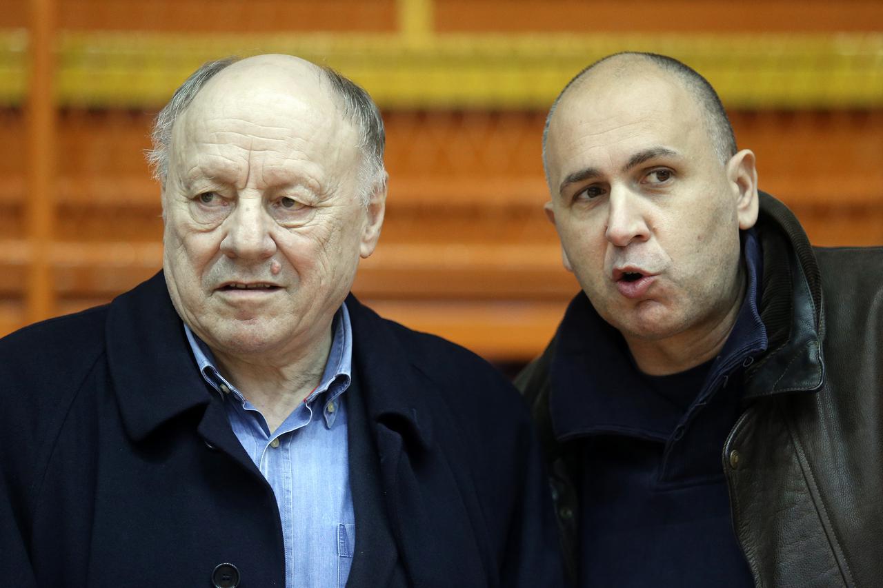 15.01.2014., Zagreb - Dvorana II - Dom sportova. Cedevita - Lietuvos Rytas, 2. kolo Eurokup. Mirko Novosel, Drazen Anzulovic.  Photo: Sanjin Strukic/PIXSELL