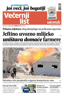 Večernji list naslovnica