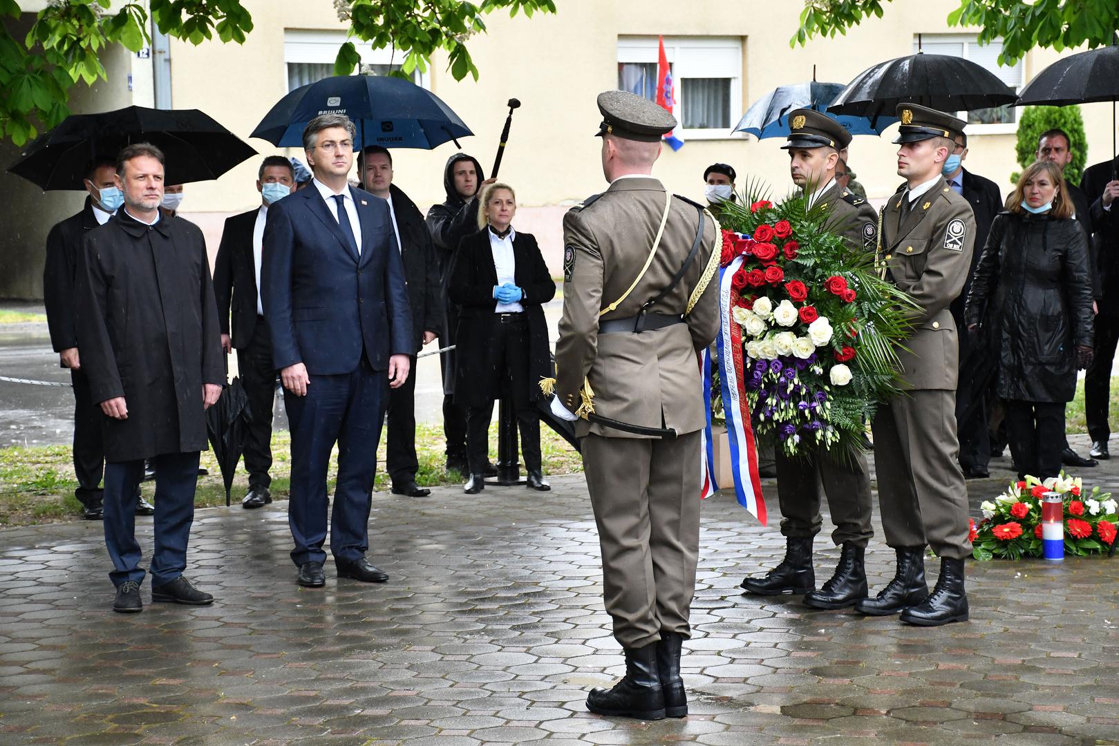 01.05.2020. Okucani  - Obiljezavanje 25. obljetnice vojno redarstvene operacije Bljesak. Andrej Plenkovic, Gordan Jandrokovic Photo: Ivica Galovic/ PIXSELL