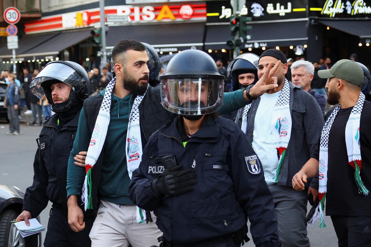 Demonstration in support of Palestinian, in Berlin