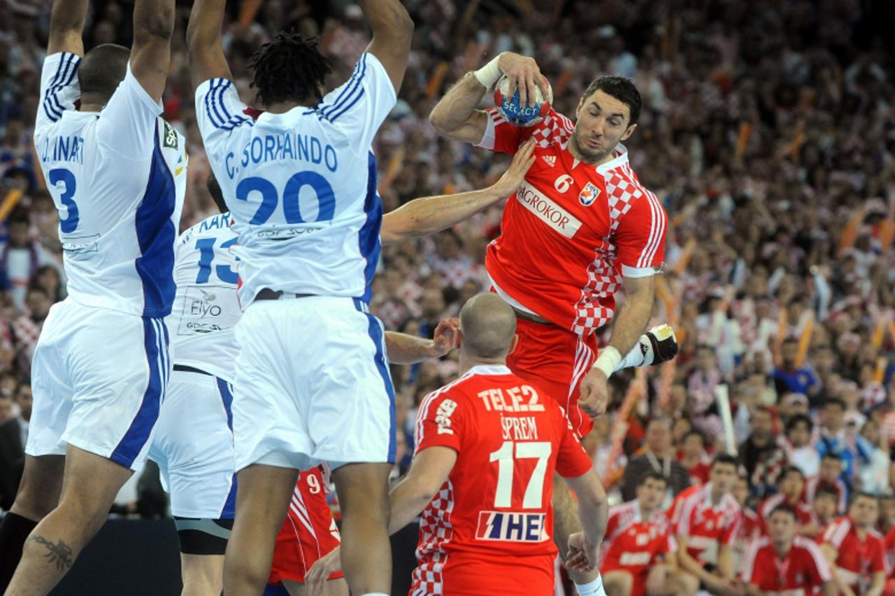 'sport...Zagreb...01.02.2009.   dvorana Arena Zagreb, Zagreb, Hrvatska,  Hrvatska i Francuska odigrale su na Svjetskom prvenstvu u rukometu finalnu utakmicu za zlatnu medalju.  S Francuskom Hrvatska j