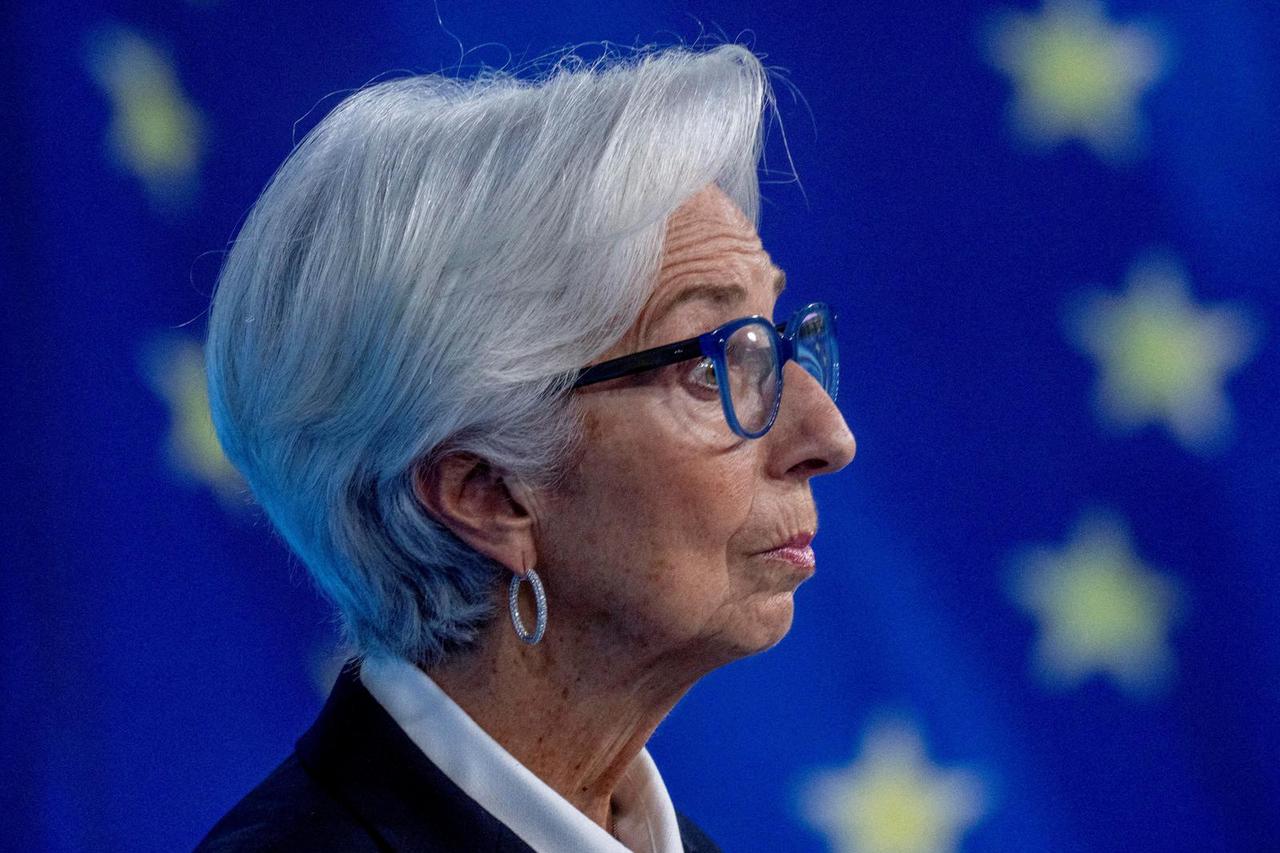 FILE PHOTO: President of the European Central Bank, Christine Lagarde, attends a news conference following a meeting of the governing council in Frankfurt