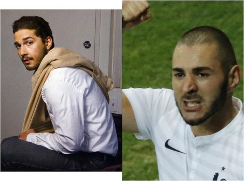 Shia Lebeouf and Karim Benzema