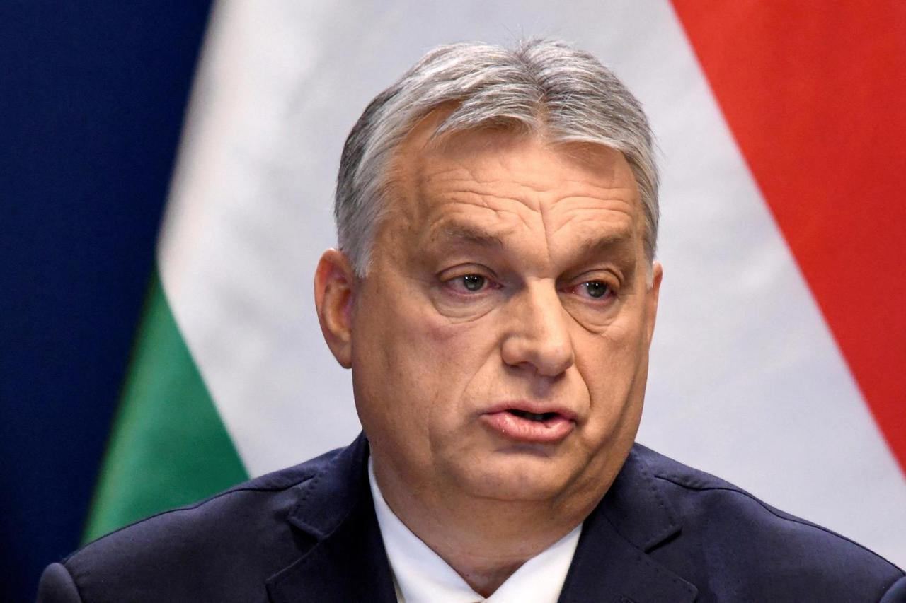 FILE PHOTO: Hungarian Prime Minister Viktor Orban holds an international news conference in Budapest