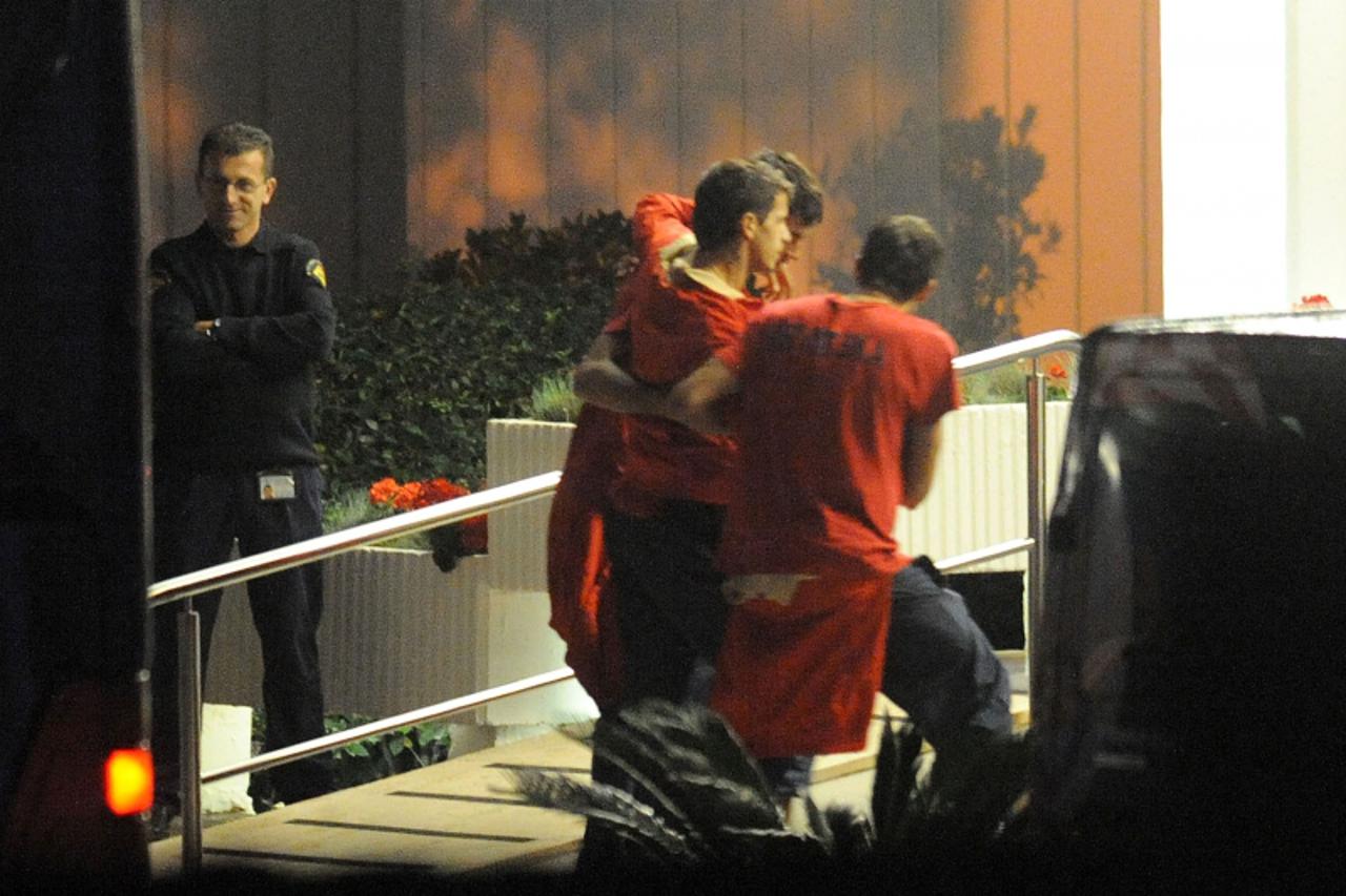 'sport 09.10.2009.Rovinj, Hrvatska - pripreme Hrvatske nogometne reprezentacije uoci utakmice sa Kazahstanom.Reprezentativci su su opustili u konobi More koja je 30ak km od Rovinja u Funtani.Dejan Lov