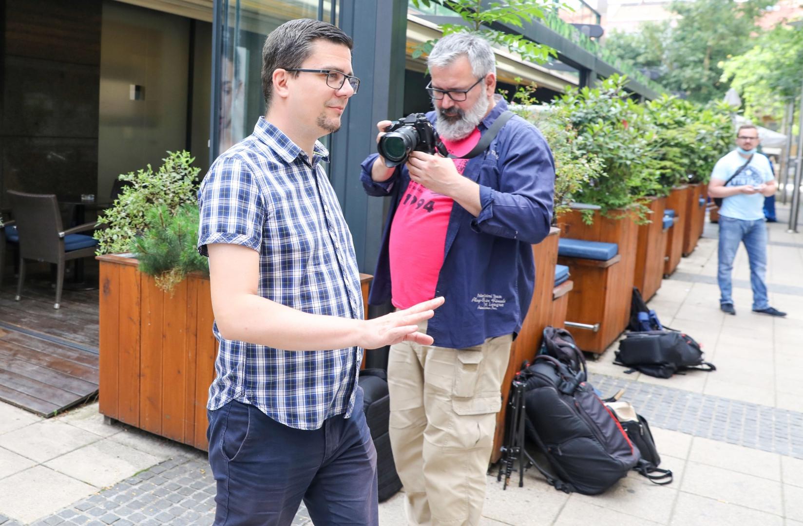 06.07.2020., Zagreb - Domagoj Hajdukovic dolazi na sjednicu Predsjednistva SDP-a u sjediste stranke na Iblerovom trgu. Photo: Patrik Macek/PIXSELL