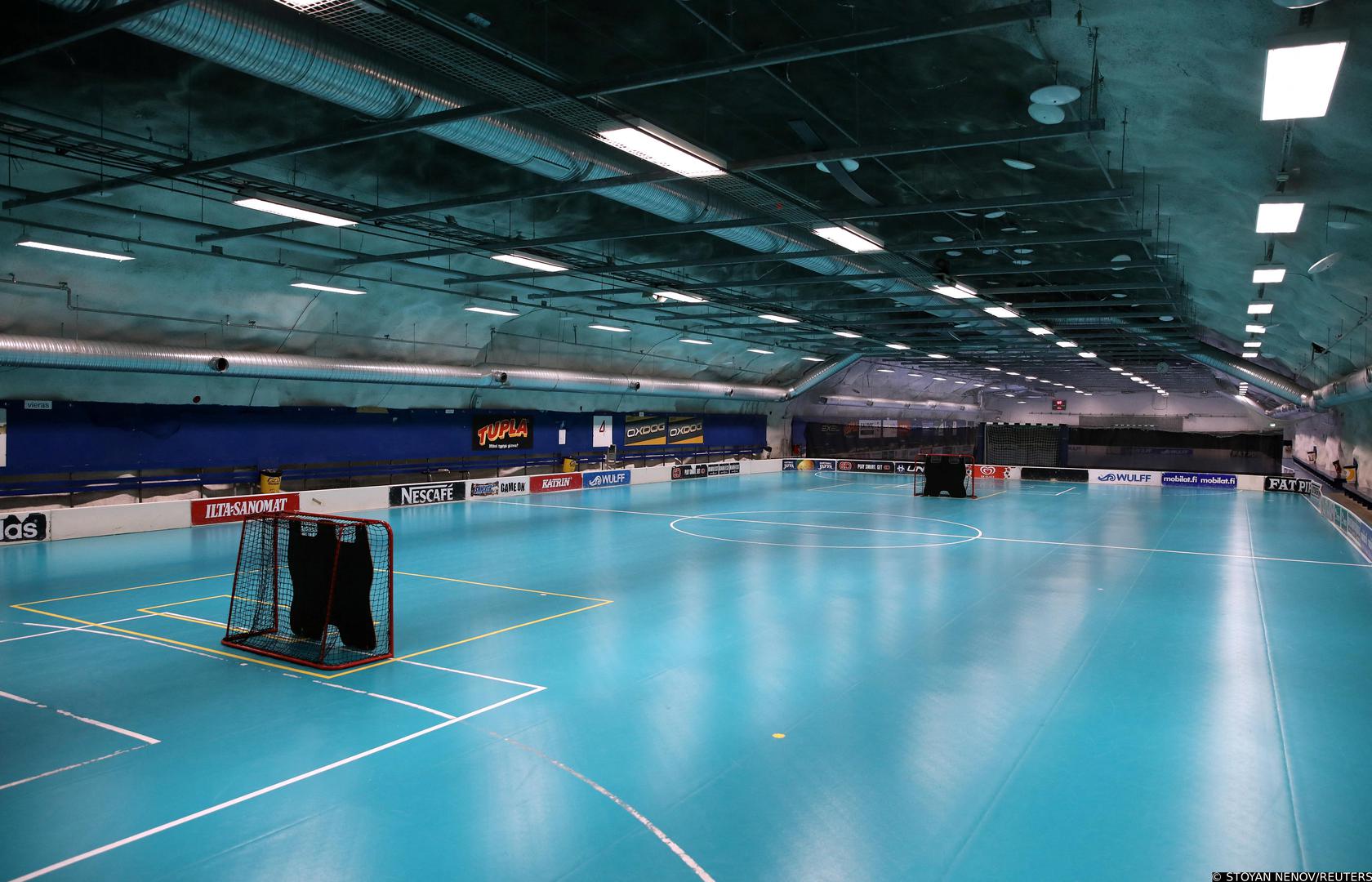 A picture shows civil defence underground shelter, used also as a sports hall, in Helsinki, Finland, May 25, 2022. REUTERS/Stoyan Nenov Photo: STOYAN NENOV/REUTERS