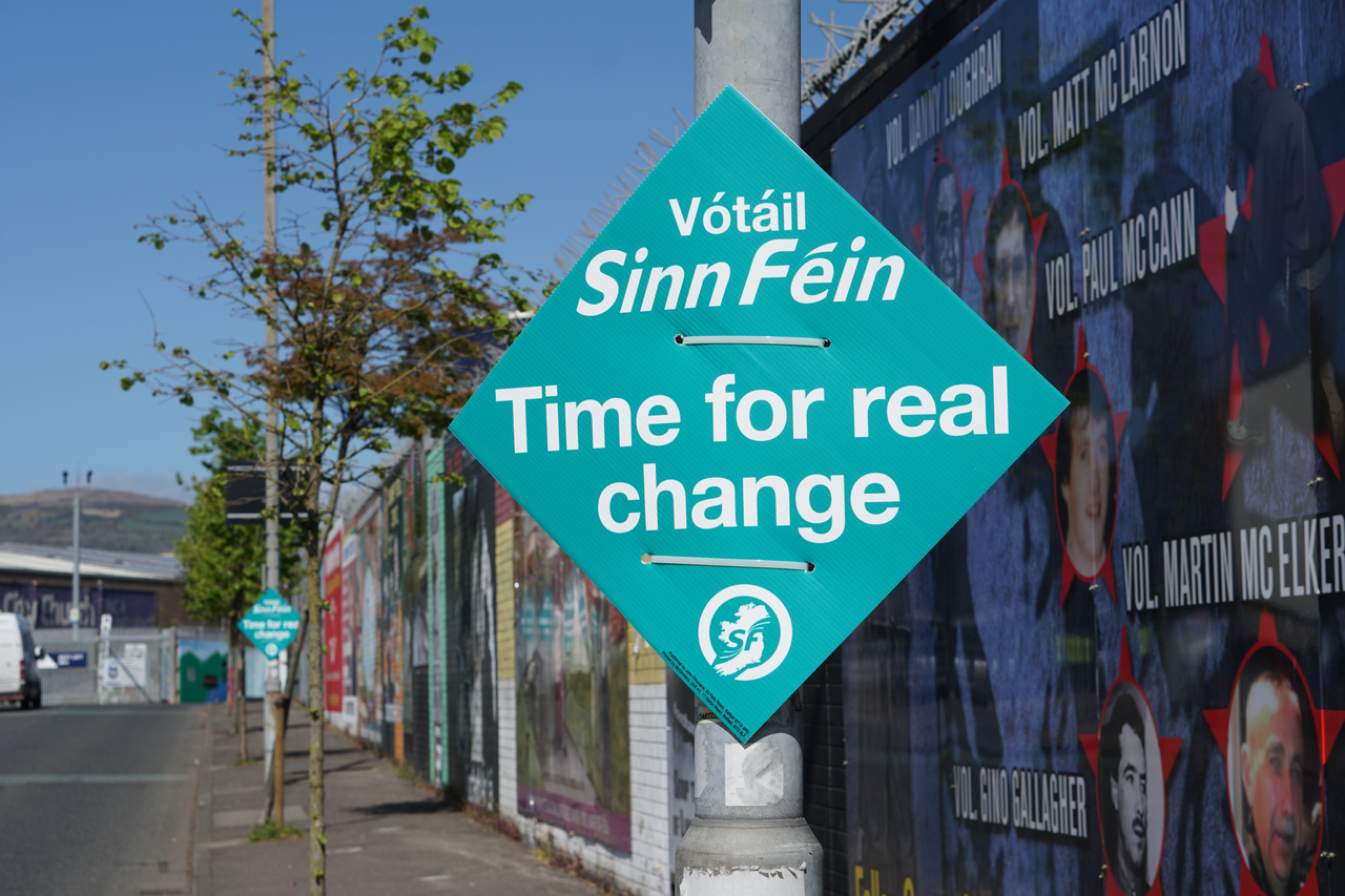 Election in Northern Ireland - election poster in Belfast