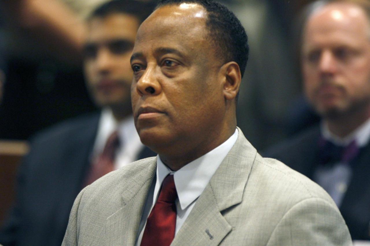 'Conrad Murray, the late Michael Jackson's personal physician, sits in court during his arraignment at the Los Angeles Superior Court Airport Branch Courthouse February 8, 2010 on one count of involu