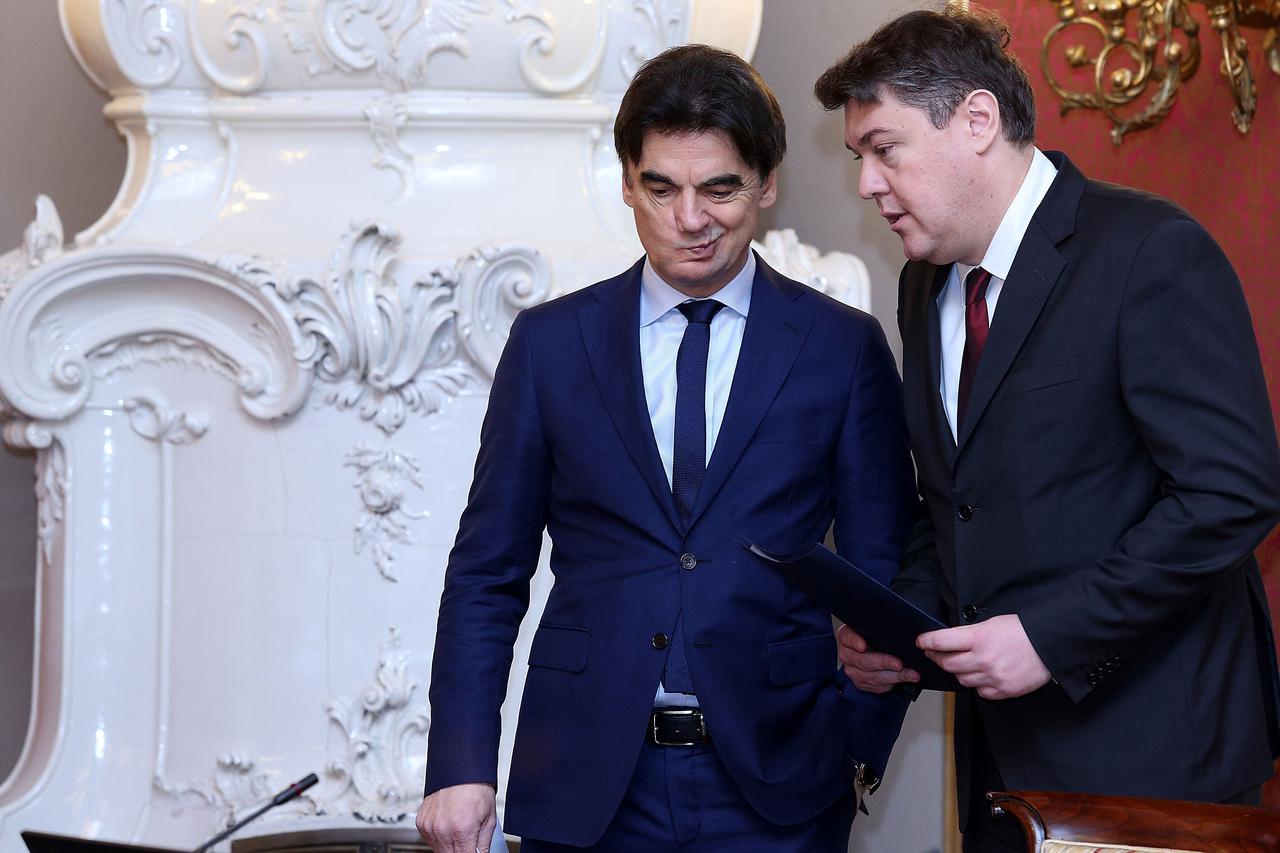 05.03.2015., Zagreb - U Banskim dvorima odrzana je redovita sjednica Vlade RH.  Branko Grcic , Boris Lalovac.  Photo: 