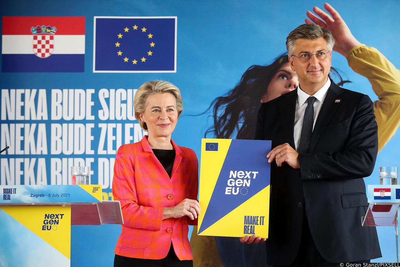 Ursula von der Leyen uručila pozitivnu ocjenu o Nacionalnom planu oporavka i otpornosti za RH