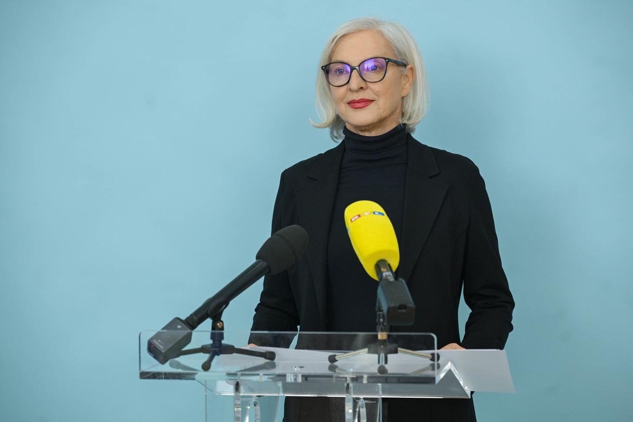 Zagreb: Konferencija za medije saborske zastupnice Možemo Dušice Radojčić