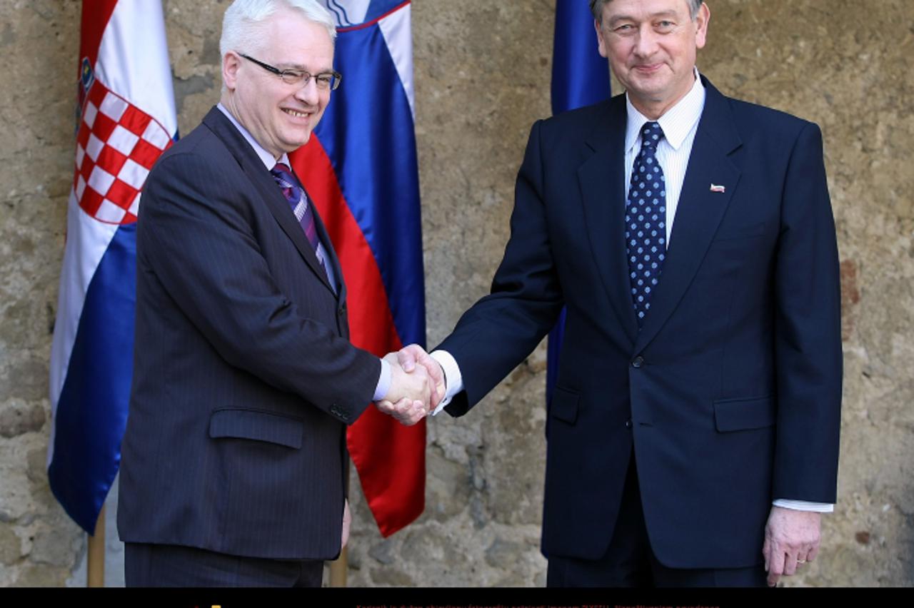 '23.03.2011., Otocec ob Krki,Slovenija - Susret predsjednika Republike Hrvatske Ive Josipovica s predsjednikom Republike Slovenije Danilom Tuerkom.  Photo: Jurica Galoic/PIXSELL'