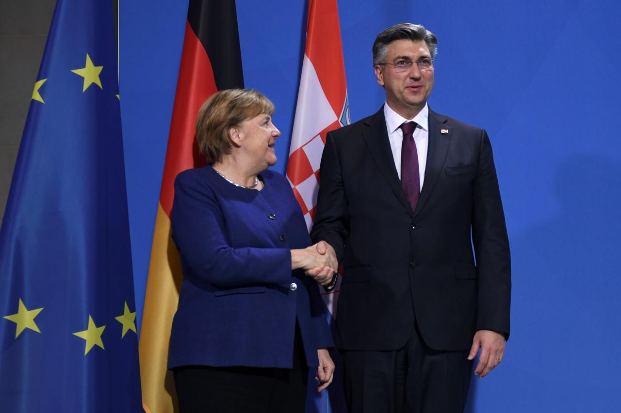 Andrej Plenković i Angela Merkel