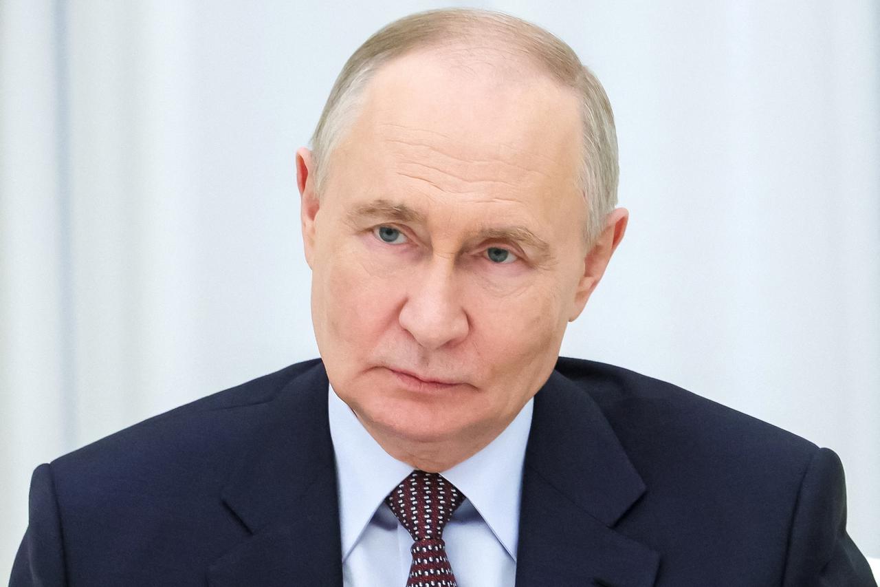 Russian President Vladimir Putin chairs a meeting in Moscow