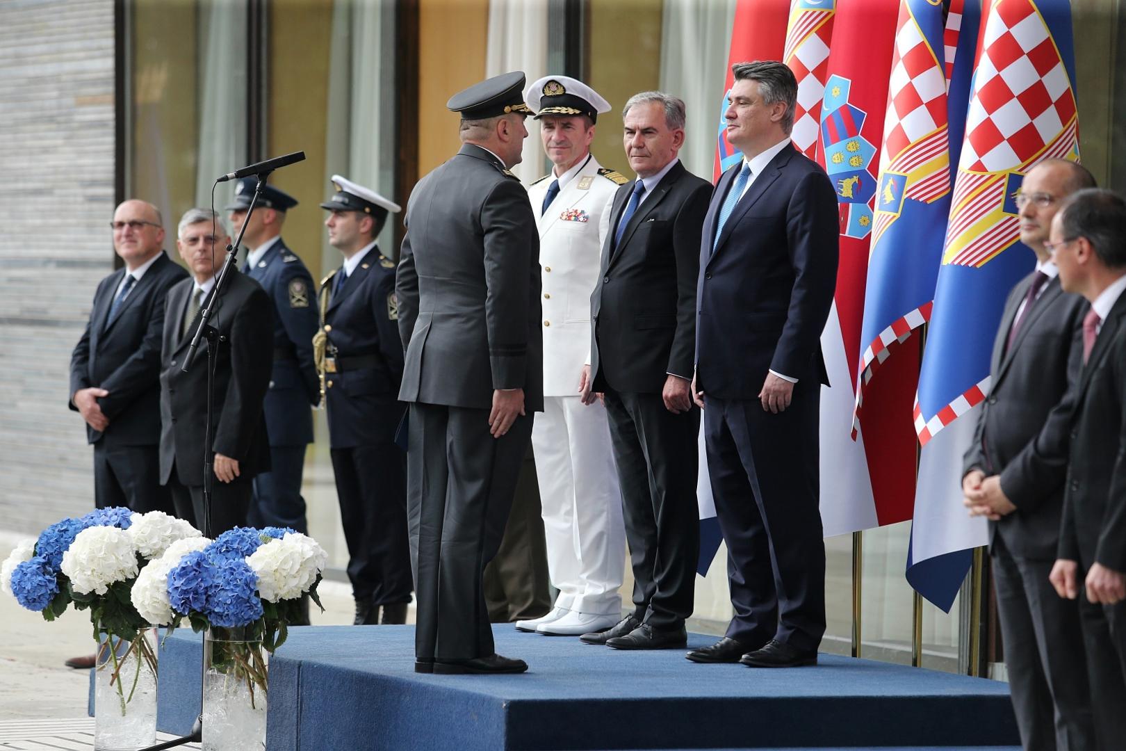 28.05.2020., Zagreb - Predsjednik Republike i vrhovni zapovjednik Oruzanih snaga Republike Hrvatske Zoran Milanovic uprilicio je svecani prijam u prigodi obiljezavanja Dana hrvatske vojske i Dana hrvatske kopnene vojske. 
Photo: Dalibor Urukalovic/PIXSELL