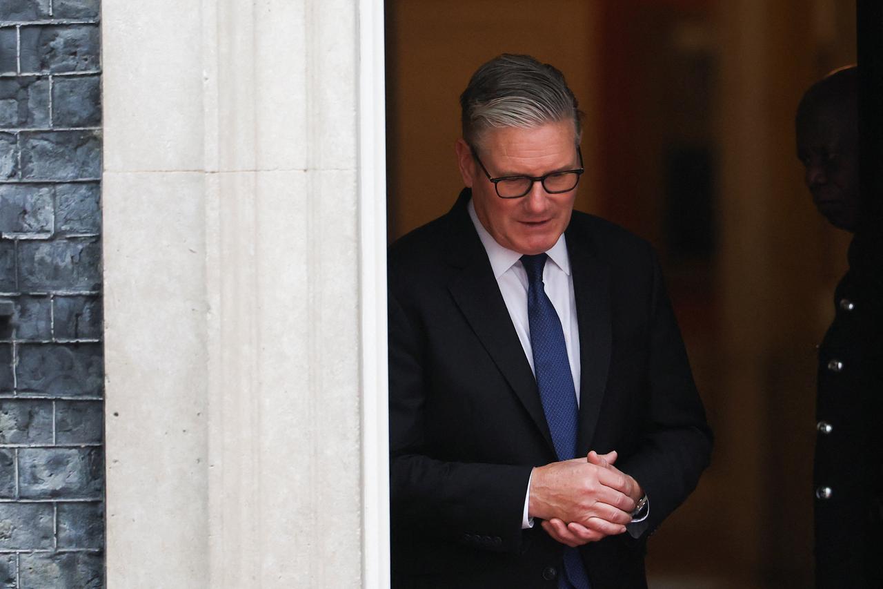 Britain's Prime Minister Keir Starmer meets Ghana’s President John Mahama at Downing Street, in London