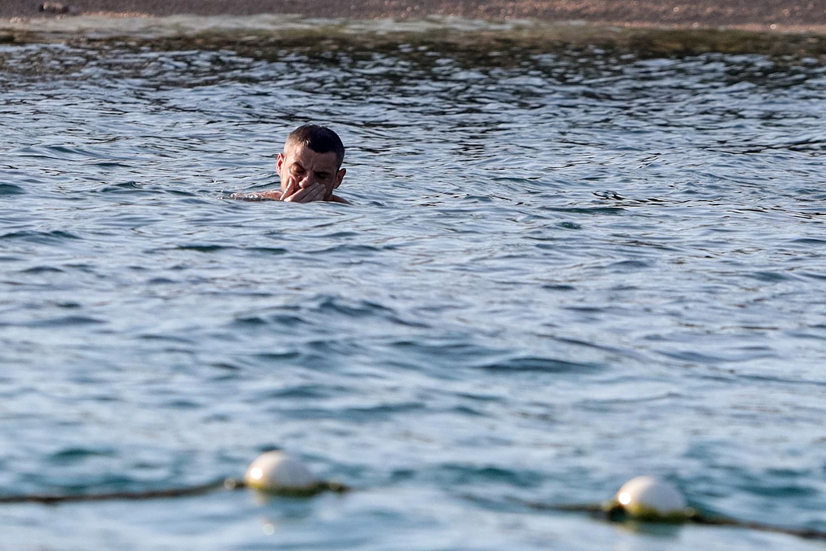 18.07.2024., Petrčane - Arijan Ademi odmara na plazi u Punta Skali Photo: Sime Zelic/PIXSELL