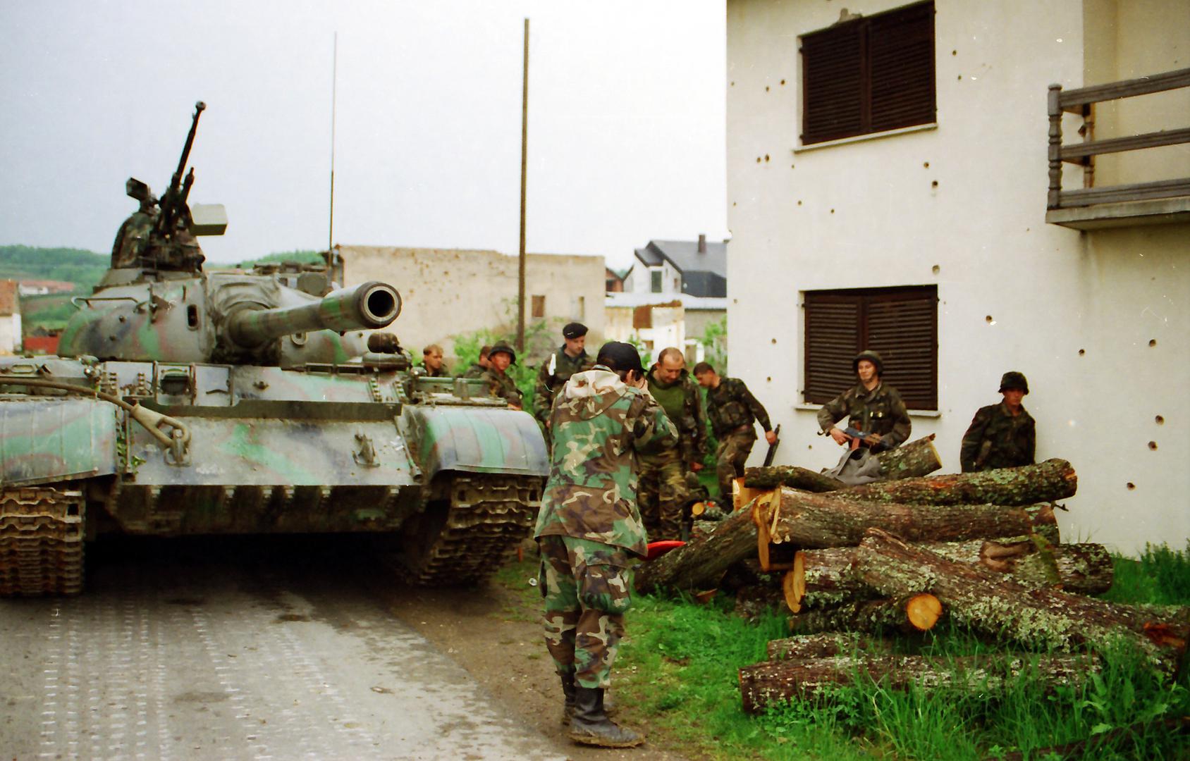 02.05.1995., Okucani - Vojno redarstvena akcija Bljesak kojom je Hrvatska vojska krenula u oslobadjanje okupiranih dijelova zapadne Slavonije. rPhoto: Davor Visnjic/PIXSELL