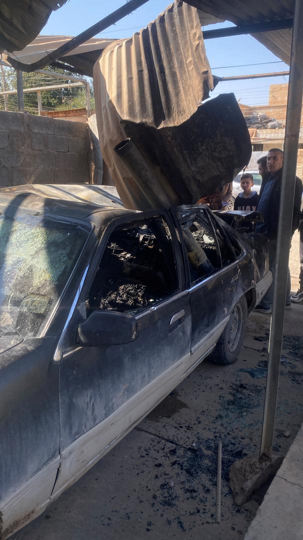 A damaged car is pictured at the site of a U.S. airstrike in al-Qaim, Iraq February 3, 2024. REUTERS/Stringer  NO RESALES. NO ARCHIVES Photo: Stringer/REUTERS
